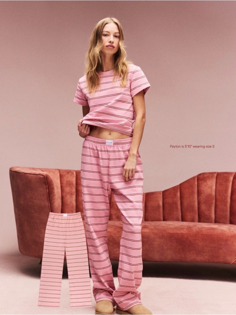 PARKE Valentines Day Striped Cotton Boxer Pants